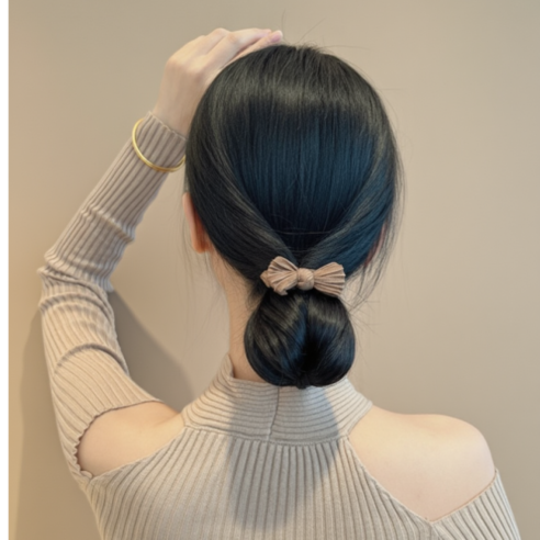 로멀리 데일리 헤어 리본 머리끈
